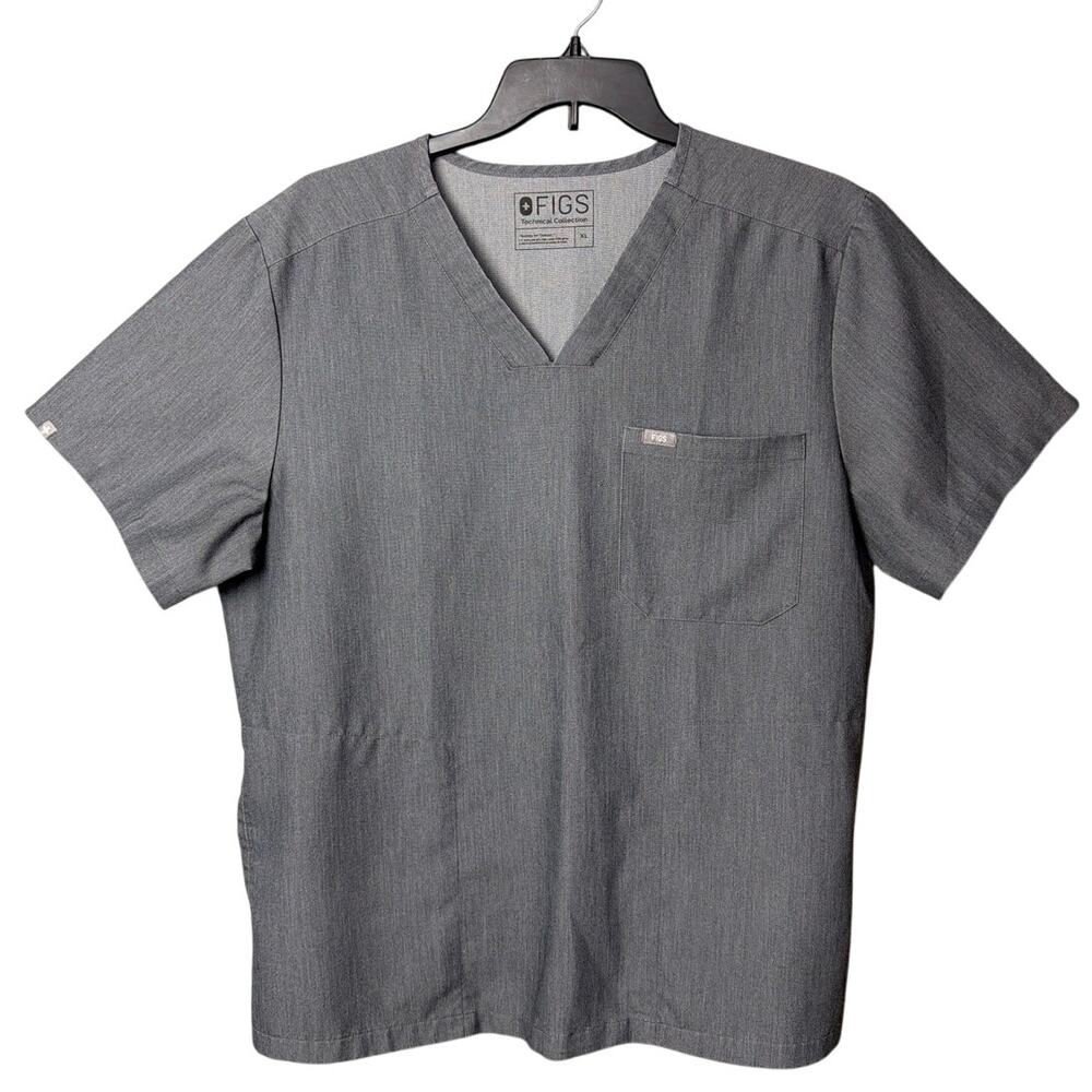 Figs Chisec Three-Pocket Scrub Top Graphite Size XL Healthcare MedSpa Dental